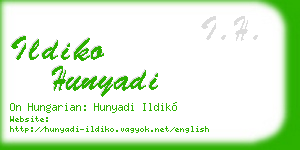 ildiko hunyadi business card
